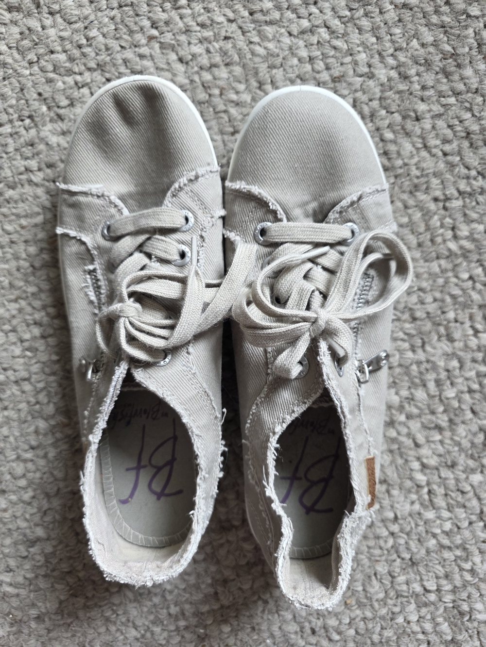 Blowfish Beige Canvas Casual Sneakers